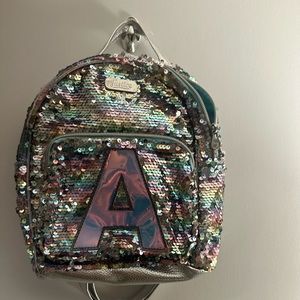 Justice. Silver sequins mini backpack